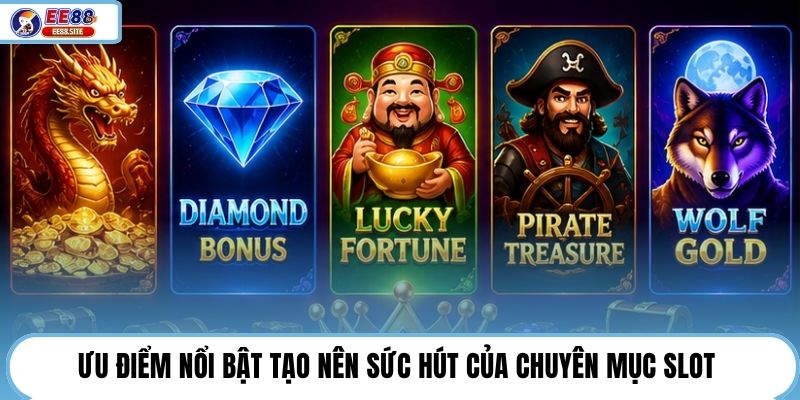 Ưu điểm nổi bật tạo nên sức hút của chuyên mục slot 